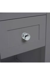 Living and Home One Drawer Small Side Table in Grey - thumbnail 8