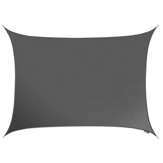 Primrose 3m x 2m Water Resistant Patio Sun Shade Sail 96.5% UV Block Free Rope in Dark Grey - image 1