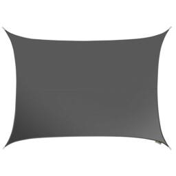 Primrose 3m x 2m Water Resistant Patio Sun Shade Sail 96.5% UV Block Free Rope in Dark Grey - thumbnail 1