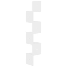 Berkfield Home Wall Corner Shelf High Gloss White 19x19x123 cm Engineered Wood - Size: 19 x 19 x 123 cm - thumbnail 3