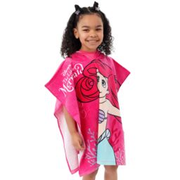 Disney Women's The Little Mermaid Towel Poncho in Pink - thumbnail 2