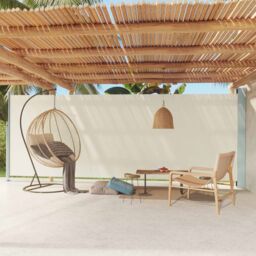Berkfield Home Patio Retractable Side Awning 200x600 cm Cream in Beige - thumbnail 1