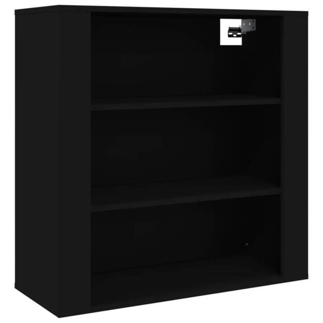 Berkfield Home Wall Cabinet Black 80x33x80 cm Engineered Wood - Size: 80 x 33 x 80 cm - image 1