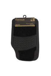 JVL Contour Luxury Car Mat Set in Black - Size: 40 cm x 60 cm - thumbnail 1