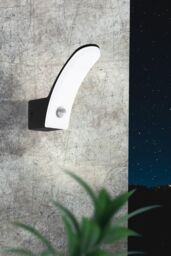 Eglo Fiumicino LED Aluminium & Plastic Outdoor Wall Light With Sensor in Black - thumbnail 2