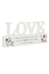 Personalised Memento Company Women's Personalised Wild Flowers Love Ornament in White
