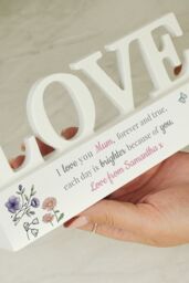 Personalised Memento Company Women's Personalised Wild Flowers Love Ornament in White - thumbnail 3