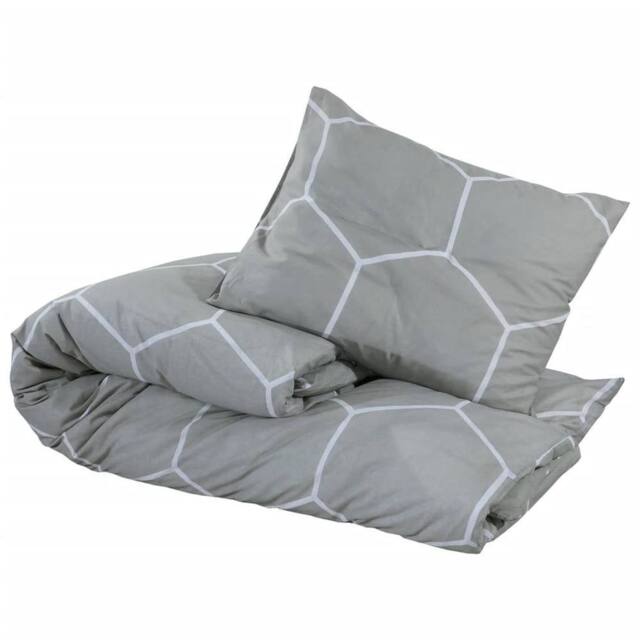 Berkfield Home Elegant Duvet Cover Set Grey 200x200 cm Cotton - image 1