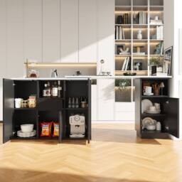 BTM 360° Swivel Bar Table with Marble Top in White - thumbnail 5