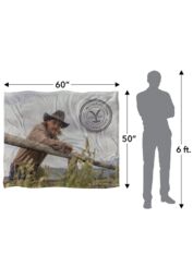 Yellowstone Kayce On The Fence Silky Touch Super Soft Throw Blanket 152 X 127 cm in White - thumbnail 5