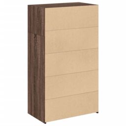 Berkfield Home Highboard Brown Oak 70x41x124 cm Engineered Wood - Size: 70 x 41 x 124 cm - thumbnail 6
