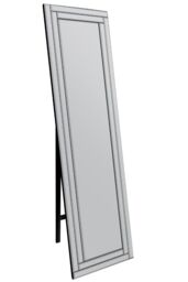 MirrorOutlet Luxford All Glass Bevel Free Standing Cheval Dress Mirror 150 x 40CM in Silver - Size: 1 Pack - thumbnail 3