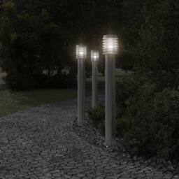Berkfield Home Outdoor Floor Lamp Silver 110cm Stainless Steel