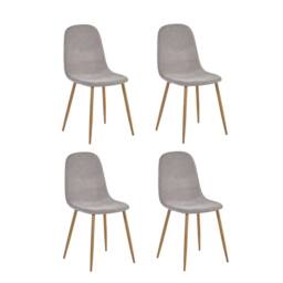Cheshire Alverton Premium Beige Chenille Upholstered Dining Chairs - Set of 4 - thumbnail 1