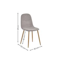 Cheshire Alverton Premium Beige Chenille Upholstered Dining Chairs - Set of 4 - thumbnail 7