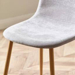 Cheshire Alverton Premium Beige Chenille Upholstered Dining Chairs - Set of 4 - thumbnail 6