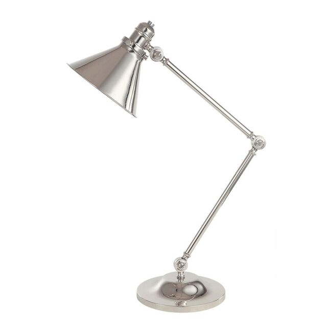 Loops Table Lamp- Highly Polished Nickel Finish- LED E27 60W Single Bulb - d02123 in Metallics - image 1