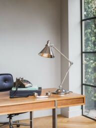 Loops Table Lamp- Highly Polished Nickel Finish- LED E27 60W Single Bulb - d02123 in Metallics - thumbnail 2