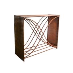 Lemon Pavilion Furniture and Decor Outdoor X shape Log Storage - L38 x W100 x H88 cm - Rust in Brown