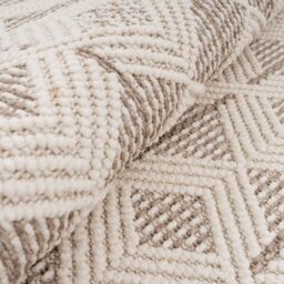 Kukoon Neutral Beige Tribal Looped Pile Living Area Rug in Taupe - Size: 120 cm x 170 cm - thumbnail 5