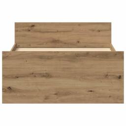 Berkfield Home Durable Bed Frame without Mattress Artisan Oak 75x190 cm Engineer in Brown - thumbnail 5