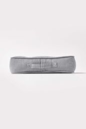 Homescapes Rajput Ribbed Cotton Floor Cushion in Light Grey - Size: 40 cm x 40 cm - thumbnail 5