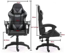 MCC Direct Neon Edge Gaming Chair with Tilt & Swivel function Chair A in Green - thumbnail 6