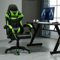 MCC Direct Neon Edge Gaming Chair with Tilt & Swivel function Chair A in Green - thumbnail 1