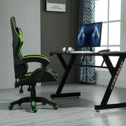 MCC Direct Neon Edge Gaming Chair with Tilt & Swivel function Chair A in Green - thumbnail 4