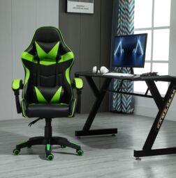 MCC Direct Neon Edge Gaming Chair with Tilt & Swivel function Chair A in Green - thumbnail 2