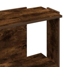 Berkfield Home Bookcase 3-Tier Smoked Oak 60x30x80 cm Engineered Wood in Brown - Size: 60 x 30 x 80 cm - thumbnail 7