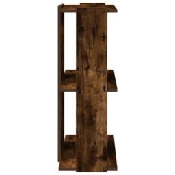 Berkfield Home Bookcase 3-Tier Smoked Oak 60x30x80 cm Engineered Wood in Brown - Size: 60 x 30 x 80 cm - thumbnail 5