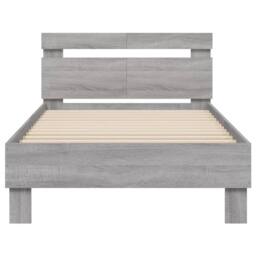 Berkfield Home Bed Frame without Mattress with LED Lights Grey Sonoma 100x200 cm - thumbnail 7