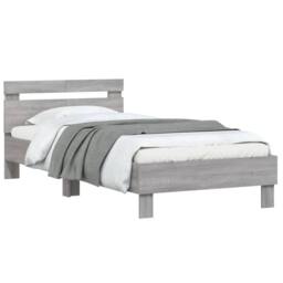 Berkfield Home Bed Frame without Mattress with LED Lights Grey Sonoma 100x200 cm - thumbnail 5