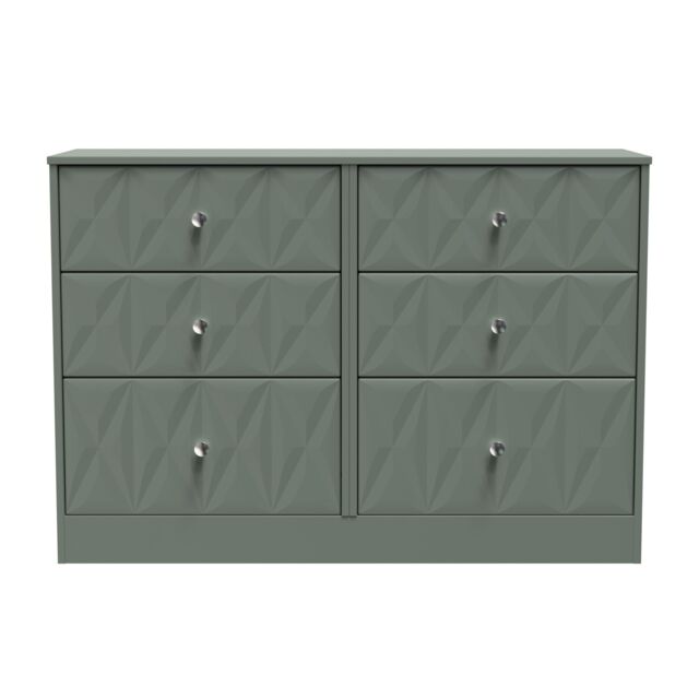 Ready Assembled 2 U Memphis 6 Drawer Bed Box (Ready Assembled) in Pale Green - Size: Large - image 1