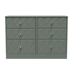 Ready Assembled 2 U Memphis 6 Drawer Bed Box (Ready Assembled) in Pale Green - Size: Large - thumbnail 1