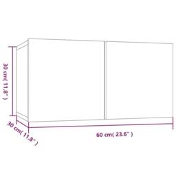 Berkfield Home Wall TV Cabinets 4 pcs Grey Sonoma 60x30x30 cm Engineered Wood - Size: 60 x 30 x 30 cm - thumbnail 8