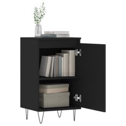 Berkfield Home Sideboards 2 pcs Black 40x35x70 cm Engineered Wood in Brown - Size: 40 x 35 x 70 cm - thumbnail 4