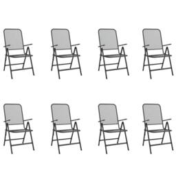 Berkfield Home Beautiful 9 Piece Garden Dining Set Anthracite Metal Mesh in Black - thumbnail 1
