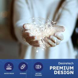 Desiretech LED Battery-Powered Fairy Lights Copper Wire String Lights 2Pack 50LED in Cool White - thumbnail 4