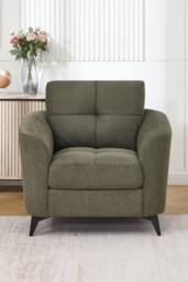 More4Homes Solna Modern Scandi Style Fabric Living Room Chair in Green - Size: 1 Seater - thumbnail 7
