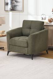 More4Homes Solna Modern Scandi Style Fabric Living Room Chair in Green - Size: 1 Seater - thumbnail 1