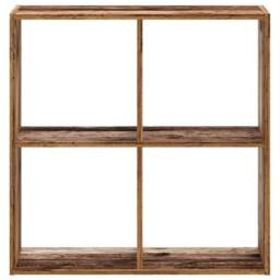Berkfield Home Bookcase Old Wood 68.5x32x68.5 cm Engineered Wood in Brown - thumbnail 4