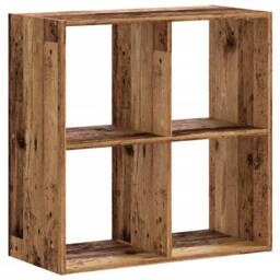Berkfield Home Bookcase Old Wood 68.5x32x68.5 cm Engineered Wood in Brown - thumbnail 1