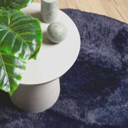 Berkfield Home Shaggy Rug High Pile NAVARRA Navy 160x160 cm Polyester in Blue - Size: Medium - thumbnail 8