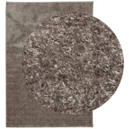 Berkfield Home Rug ISTAN High Pile Shiny Look Grey 160x230 cm - Size: Medium - thumbnail 1