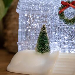 Samuel Alexander 23cm Battery Operated Light up Christmas Church with Swirling Glitter & LEDs - thumbnail 6