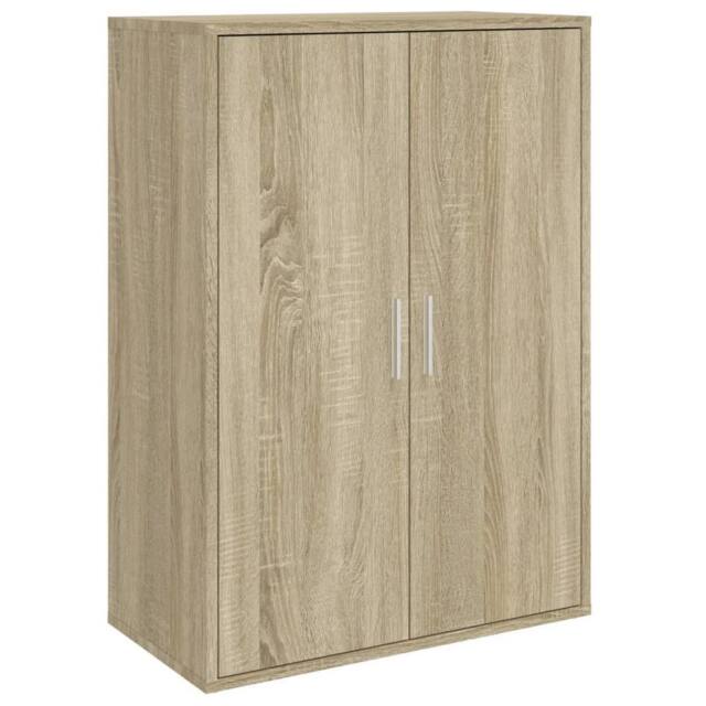 Berkfield Home Sideboard Sonoma Oak 60x31x84 cm Engineered Wood in Light Brown - Size: 60 x 31 x 84 cm - image 1