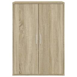 Berkfield Home Sideboard Sonoma Oak 60x31x84 cm Engineered Wood in Light Brown - Size: 60 x 31 x 84 cm - thumbnail 5