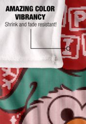 Sesame Street Elmo Ugly Christmas Sweater Silky Touch Super Soft Throw Blanket 152 X 127 cm in White - thumbnail 4